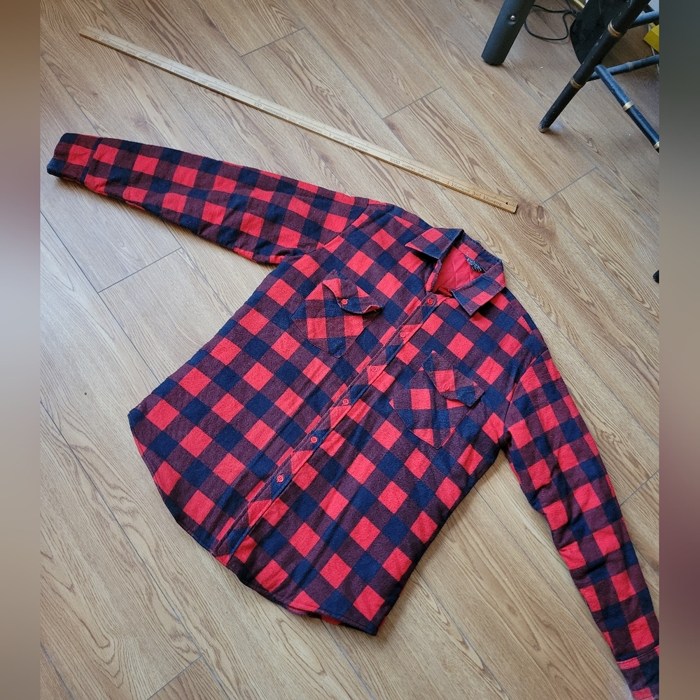 Vintage palermo flannel lined quilted mens medium plaid lumberjack Workwear jack